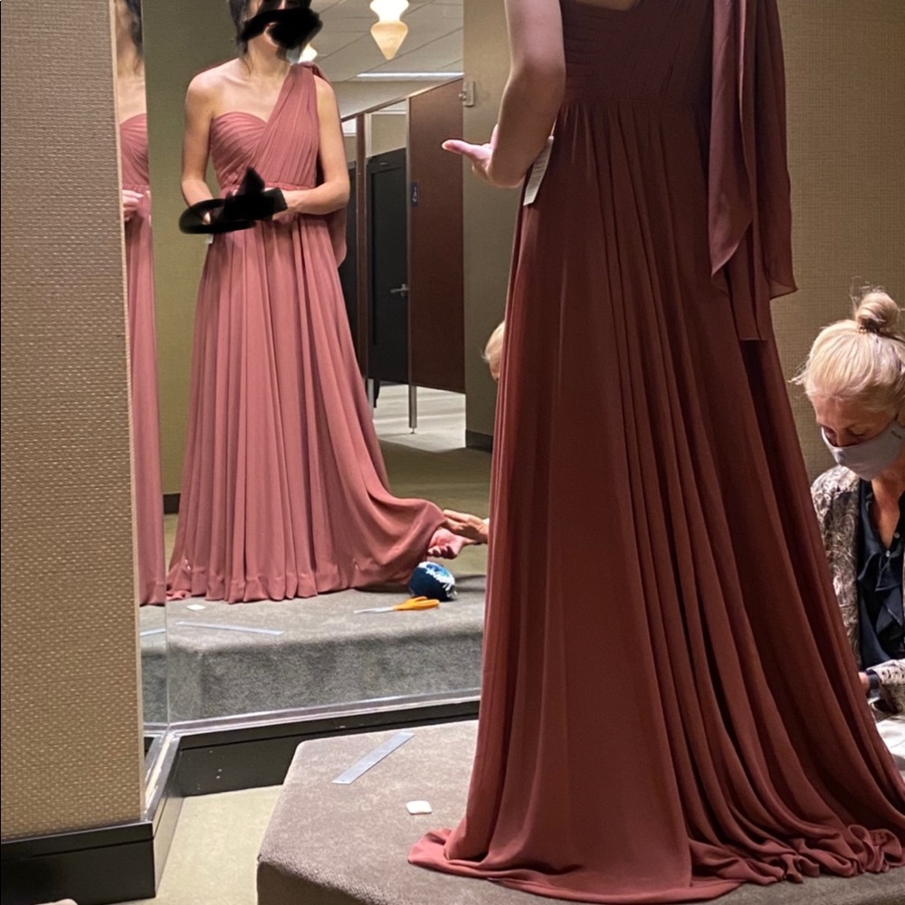 Jenny Yoo Mira Convertible dress in cinnamon rose.